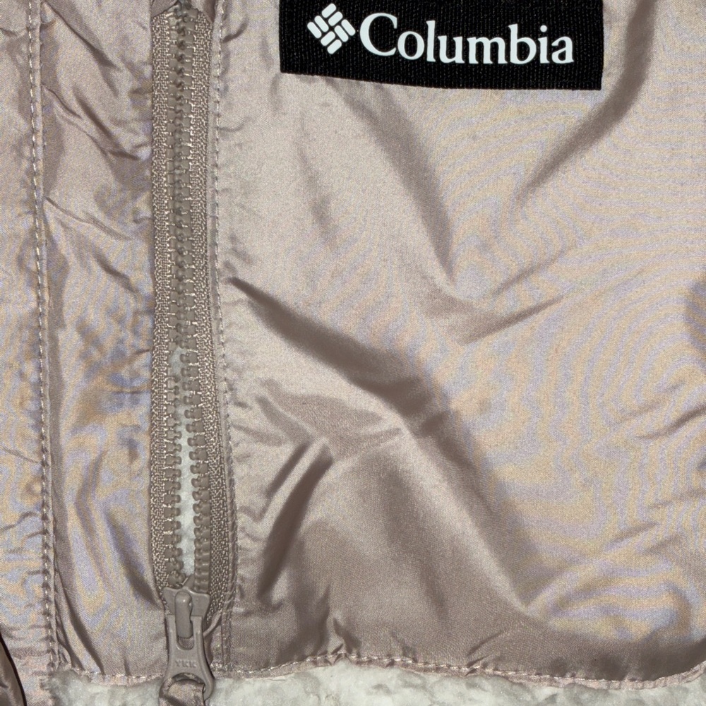 Columbia Women's Fleece Teddy Jacket - White and Gray Sz S - Picture 5 of 8